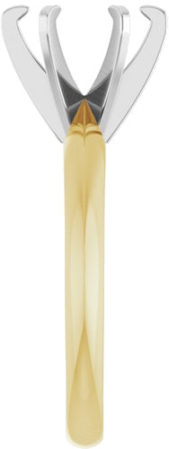 Sužadėtuvių Žiedas „Solitaire“ 585 Baltojo Ir Geltonojo Aukso Round 8.2mm (4)