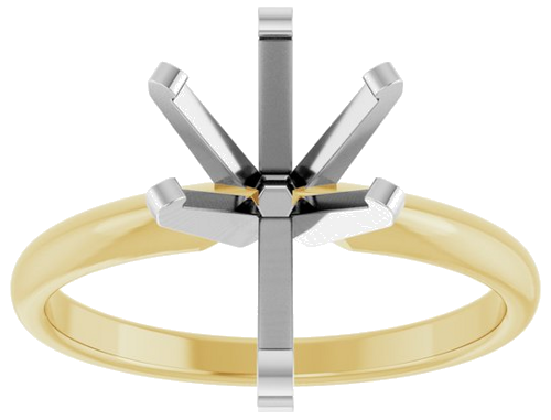Sužadėtuvių Žiedas „Solitaire“ 14k yellow/white gold Pear 12mm x 7.5mm (3)