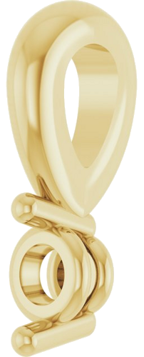 Pakabukas „Solitaire“ 585 Geltonojo Aukso Round 2mm (2)