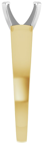 14K Yellow White 8 mm Round Solitaire Engagement Ring Mounting (4)