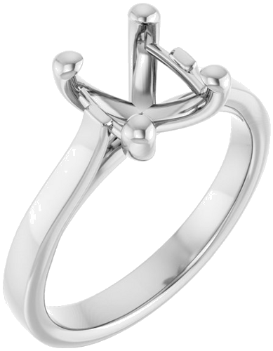 Sužadėtuvių Žiedas 14k white gold Oval 9mm x 7mm (1)