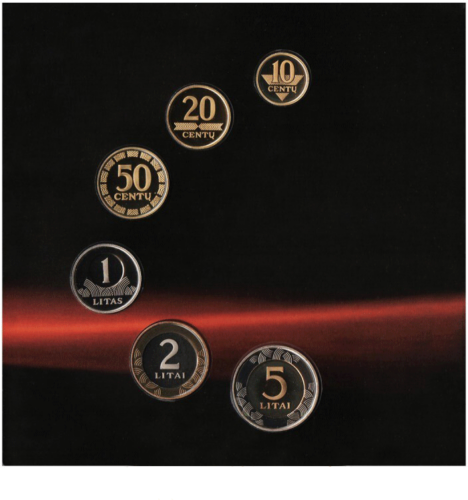 2003 Lithuania and its money Litas coin set (1)