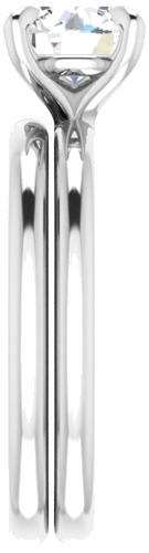 Platinum  7 mm Round Solitaire Engagement Ring Mounting (9)