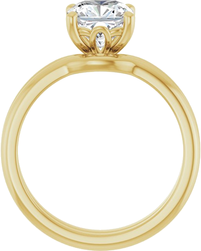 Sužadėtuvių Žiedas 18k yellow gold Cushion 7mm (7)
