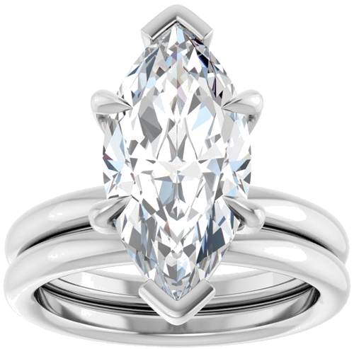 Sužadėtuvių Žiedas „Claw-Prong Solitaire“ 14k white gold Marquise 16mm x 8mm (8)