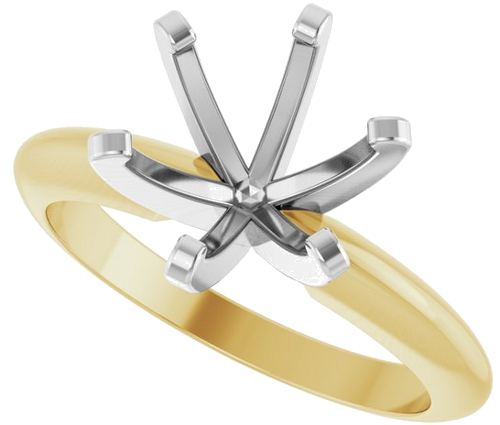 Sužadėtuvių Žiedas „Solitaire“ 14k yellow/white gold Round 8.2mm (5)