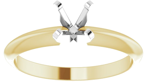 Sužadėtuvių Žiedas „Lightweight Solitaire“ 14k yellow/white gold Round 4.6mm (3)
