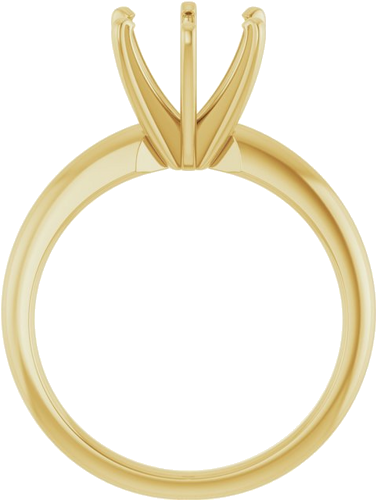 Sužadėtuvių Žiedas „Solitaire“ 14k yellow gold Round 7.8mm x 8.6mm (2)