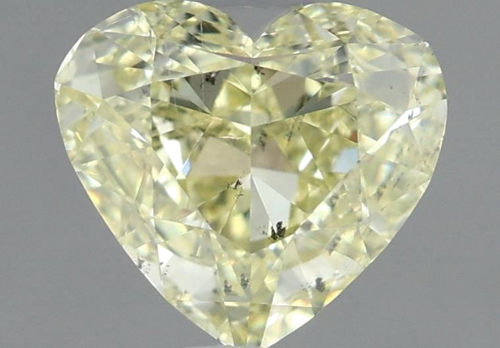 1.0 carat Fancy Light Yellow-SI2 Natūralus Heart Deimantas (1)