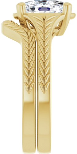Sužadėtuvių Žiedas „Solitaire“ 14k yellow gold Elongated Cushion 8.6mm x 6.6mm (9)