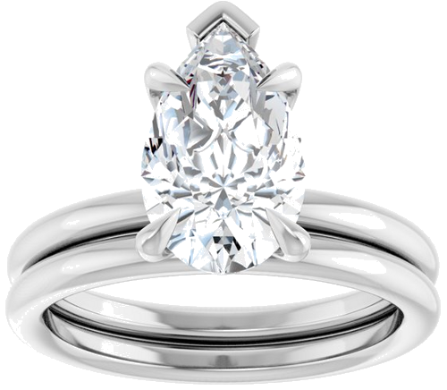 Sužadėtuvių Žiedas „Claw-Prong Solitaire“ 925 Sidabro Pear 11.5mm x 7mm (8)