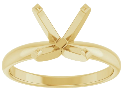 Sužadėtuvių Žiedas „Solitaire“ 14k yellow gold Cushion 8mm (3)