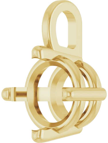 Pakabukas „Solitaire“ 14k yellow gold Round 6.5mm (2)