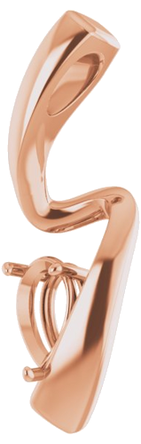 Pakabukas „Freeform Solitaire“ 417 Rožinis Aukso Pear Shape 6mm x 4mm (2)