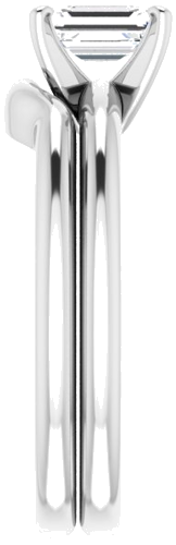 Platinum  6x4 mm Emerald Solitaire Engagement Ring Mounting (9)