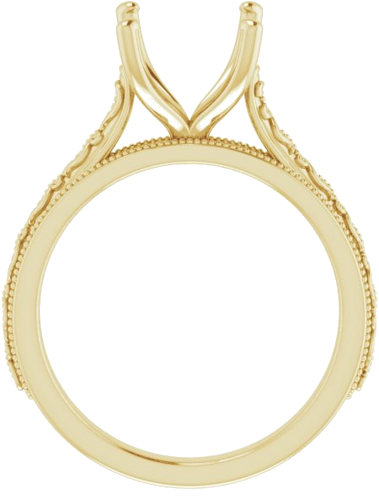 Sužadėtuvių Žiedas „Solitaire Sculptural“ 18k yellow gold Asscher 8mm (2)