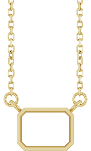 Pakabukas „Solitaire“ 14k yellow gold Emerald 7mm x 5mm (1)