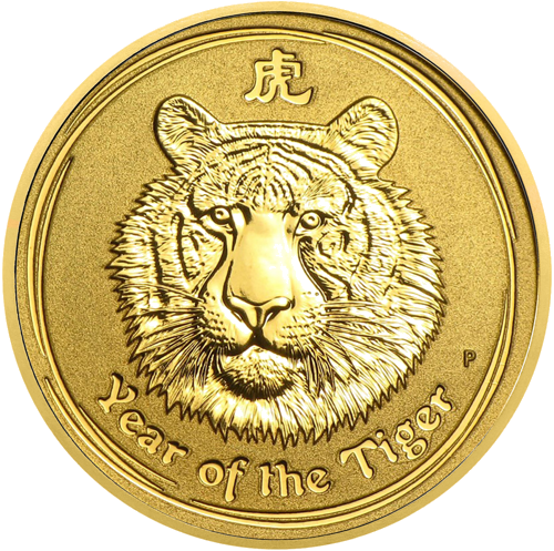 1/10 oz Год Тигра 2010 (LUNAR II) Австралия золотая монета (1)