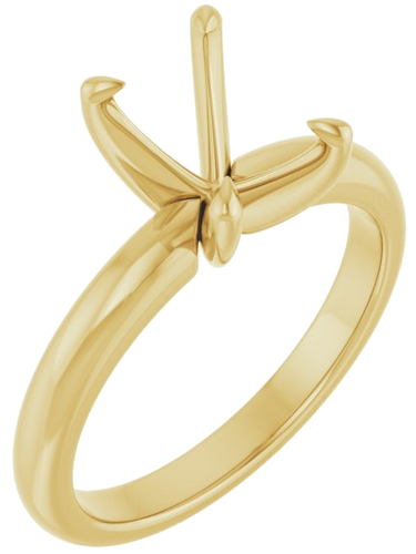 Sužadėtuvių Žiedas „Solitaire“ 585 Geltonojo Aukso Emerald 8mm x 6mm (1)