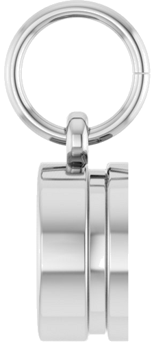 Pakabukas „Bezel-Set Solitaire Charm“ 14k white gold Round 6.5mm (3)