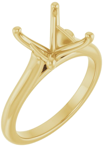 Sužadėtuvių Žiedas „Accented“ 10k yellow gold Oval 11mm x 9mm (1)