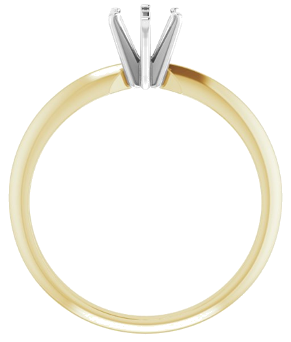 Sužadėtuvių Žiedas „Solitaire“ 585 Baltojo Ir Geltonojo Aukso Oval 6.5mm x 4.5mm (2)