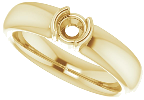Sužadėtuvių Žiedas „Half-Bezel Solitaire“ 14k yellow gold Round 4.4mm (5)