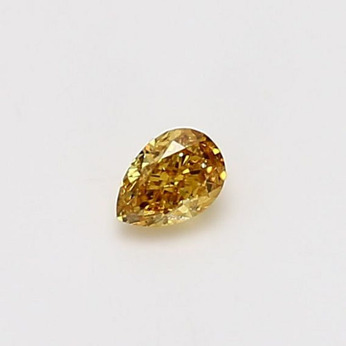 0.18 carat Fancy Vivid Orangey Yellow-VS1 Natūralus Pear Deimantas (1)