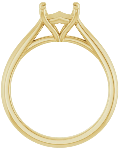 Sužadėtuvių Žiedas „Solitaire“ 585 Geltonojo Aukso Cushion 7mm (2)