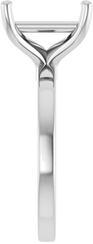 Sužadėtuvių Žiedas „Solitaire“ 14k white gold Square 9mm (4)