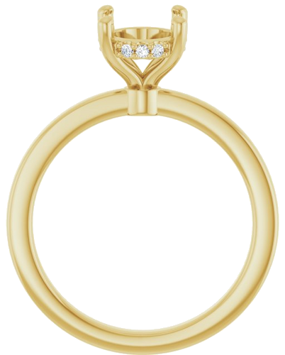 Sužadėtuvių Žiedas „Hidden Halo-Style“ 14k yellow gold Oval 9mm x 7mm (2)
