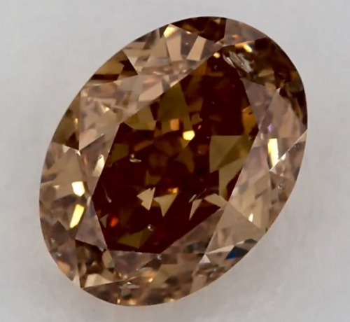 3.17 carat Fancy Orange-SI2 Natūralus Oval Deimantas (1)