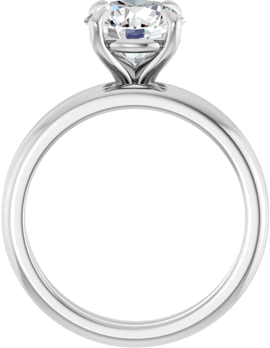 Sužadėtuvių Žiedas „Claw-Prong“ 950 Platinos Round 8mm (7)