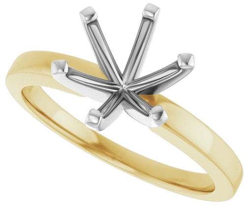 Sužadėtuvių Žiedas „Solitaire“ 18k yellow/white gold Round 8.2mm (5)