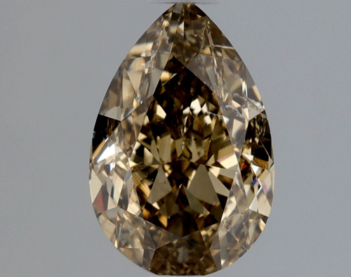 1.03 carat Fancy Dark Yellowish Brown-SI2 Natūralus Pear Deimantas (1)