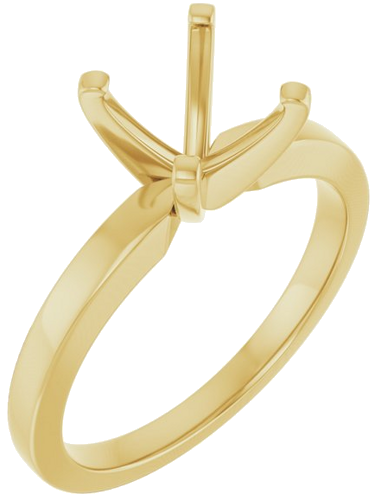 Sužadėtuvių Žiedas „Solitaire“ 10k yellow gold Square 5.5mm (1)