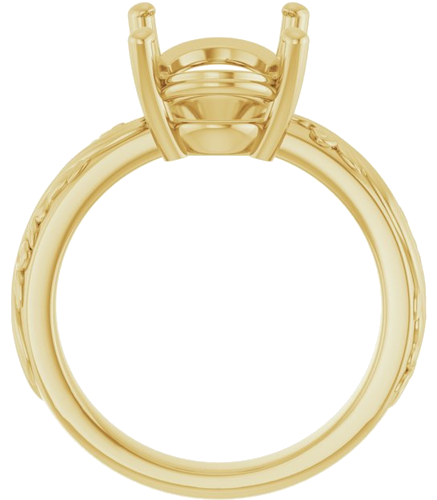 Sužadėtuvių Žiedas „Solitaire Sculptural“ 14k yellow gold Oval 14mm x 10mm (2)