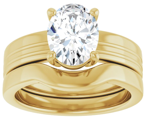 Sužadėtuvių Žiedas „Solitaire“ 14k yellow gold Oval 9mm x 7mm (8)