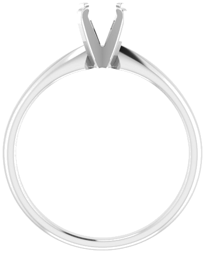 Sužadėtuvių Žiedas „Solitaire“ 585 Baltojo Aukso Round 5.2mm (2)