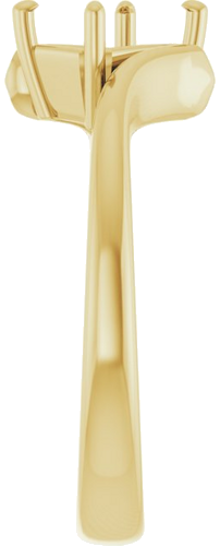 Sužadėtuvių Žiedas „Solitaire Bypass“ 14k yellow gold Emerald 7mm x 5mm (4)