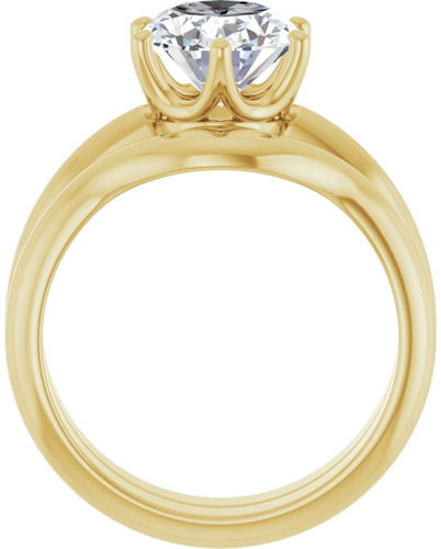 Sužadėtuvių Žiedas „Solitaire Crown-Inspired“ 14k yellow gold Oval 10mm x 8mm (7)