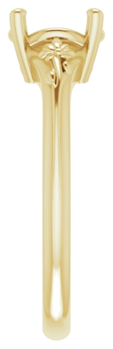 14K Yellow 7.4 mm Round Solitaire Engagement Ring Mounting (4)