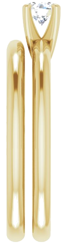 14K Yellow  4.1 mm Round Solitaire Engagement Ring Mounting (9)