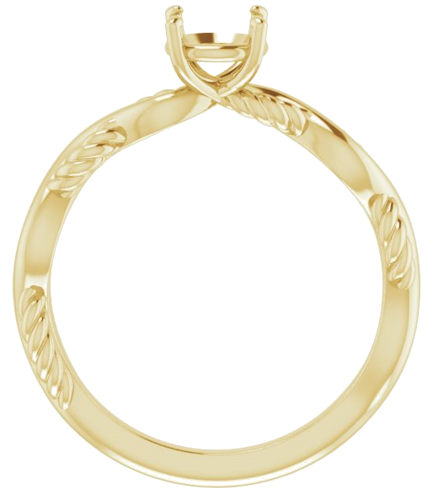 14K Yellow  5.8 mm Round Solitaire Engagement Ring Mounting (2)