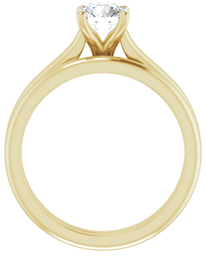 14K Yellow 5.8 mm Round Solitaire Engagement Ring Mounting (7)