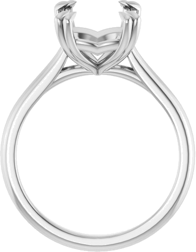 Sužadėtuvių Žiedas „Double Claw-Prong“ 10k white gold Emerald 10mm x 8mm (2)