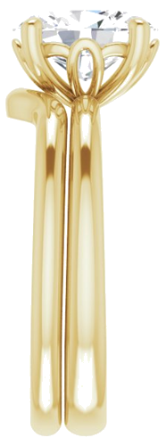 Sužadėtuvių Žiedas „Solitaire“ 585 Geltonojo Aukso Oval 9mm x 7mm (9)