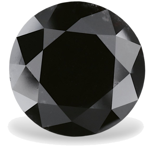 7.54 carat Fancy Black-VVS2 Excellent cut Natūralus Round Deimantas (1)