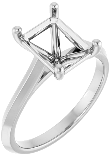 Sužadėtuvių Žiedas „Claw-Prong“ 950 Platinos Emerald 9mm x 7mm (1)