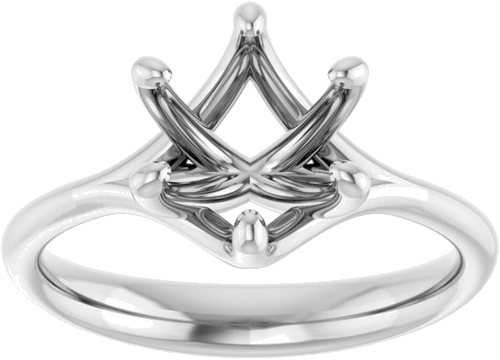 Sužadėtuvių Žiedas „Solitaire“ 585 Baltojo Aukso Round 8mm (3)